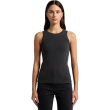 Wo's Faded Organic Rib Tank – T Shirts – AS Colour – available in FADED BLACK, FADED GREY – thumbnail 9 of 10