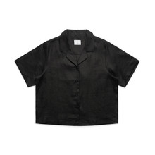 Wo's Linen S/S Shirt – Shirts – AS Colour – available in WHITE – thumbnail 1 of 7