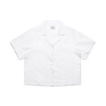 Wo's Linen S/S Shirt – Shirts – AS Colour – available in WHITE – thumbnail 7 of 7