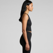Wo's Active Crop Tank – Singlets – AS Colour – available in BLACK, INK BLUE, SHADOW – thumbnail 7 of 12