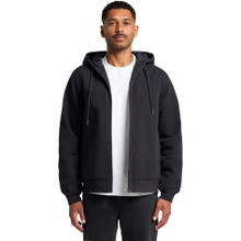 Canvas Bomber Hood Jacket – Jackets – AS Colour – available in BLACK, INK BLUE – thumbnail 9 of 10
