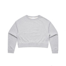 Wo's Crop Crew – Hoodies – AS Colour – available in BLACK, GREY MARLE, PALE PINK – thumbnail 8 of 9