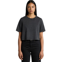 Wo's Stone Wash Heavy Crop Tee – T Shirts – AS Colour – available in BLACK STONE, GREY STONE – thumbnail 11 of 12