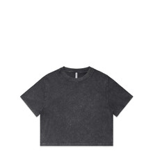 Wo's Stone Wash Heavy Crop Tee – T Shirts – AS Colour – available in BLACK STONE, GREY STONE – thumbnail 9 of 12