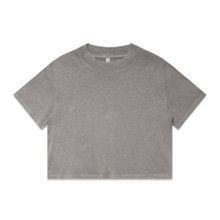 Wo's Stone Wash Heavy Crop Tee – T Shirts – AS Colour – available in BLACK STONE, GREY STONE – thumbnail 5 of 12