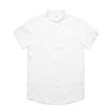 Linen S/S Shirt – Shirts – AS Colour – available in BLACK, WHITE – thumbnail 3 of 7