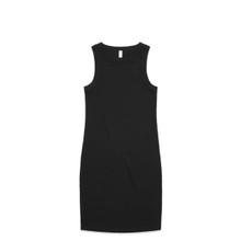 Wo's Organic Rib Dress – T Shirts – AS Colour – available in BLACK – thumbnail 3 of 5