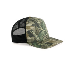 Stock Contrast Camo Trucker – Trucker Caps – AS Colour – available in DESERT CAMO/BLACK, TREE CAMO/BLACK – thumbnail 7 of 11