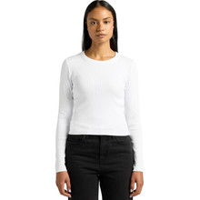 Wo's Organic Rib L/S Tee – T Shirts – AS Colour – thumbnail 10 of 11