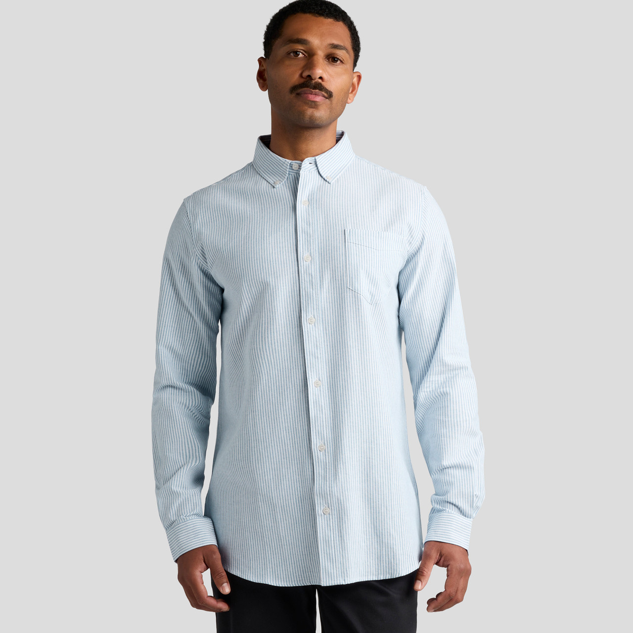 Oxford Stripe Shirt – Shirts – AS Colour – available in WHITE/BLUE – photo 1 of 9