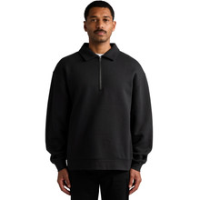 Relax Collared Crew – T Shirts – AS Colour – available in BLACK, ECRU, GREY MARLE, INK BLUE – thumbnail 13 of 13