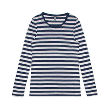 Wo's Fine Stripe L/S Tee – T Shirts – AS Colour – available in BLACK/WHITE – thumbnail 2 of 5