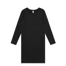 Wo's Mika Organic L/S Dress – Dresses – AS Colour – available in BLACK – thumbnail 3 of 5