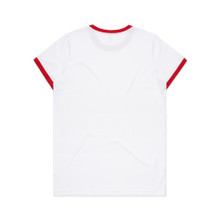 Wo's Maple Ringer Tee – T Shirts – AS Colour – available in WHITE/RED – thumbnail 8 of 12