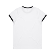 Wo's Maple Ringer Tee – T Shirts – AS Colour – available in WHITE/RED – thumbnail 4 of 12