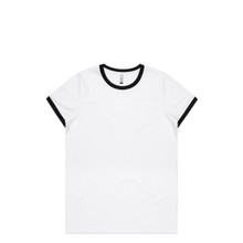 Wo's Maple Ringer Tee – T Shirts – AS Colour – available in WHITE/RED – thumbnail 9 of 12