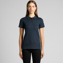 Wo's Amy Polo – Polo Shirts – AS Colour – available in BLACK, GREY MARLE, NAVY, WHITE – thumbnail 14 of 14