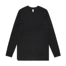 Base Organic L/S Tee – T Shirts – AS Colour – available in BLACK, NATURAL, WHITE – thumbnail 1 of 9