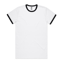 Staple Ringer Tee – T Shirts – AS Colour – available in WHITE/RED – thumbnail 3 of 12