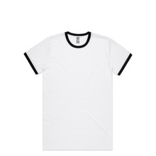 Staple Ringer Tee – T Shirts – AS Colour – available in WHITE/RED – thumbnail 9 of 12