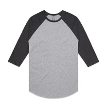 Raglan Tee – T Shirts – AS Colour – available in BLACK/WHITE, GREY MARLE/ASPHALT MARLE, WHITE/BLACK – thumbnail 3 of 18