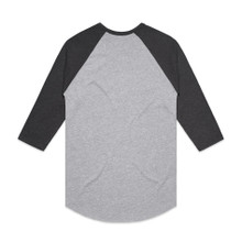 Raglan Tee – T Shirts – AS Colour – available in BLACK/WHITE, GREY MARLE/ASPHALT MARLE, WHITE/BLACK – thumbnail 8 of 18