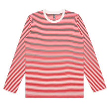 Bowery Stripe L/S Tee – T Shirts – AS Colour – available in NATURAL/RED – thumbnail 2 of 5