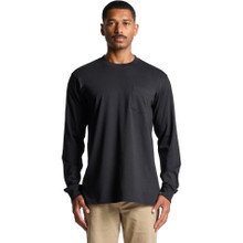 Classic Pocket L/S Tee – T Shirts – AS Colour – available in BLACK, WHITE – thumbnail 9 of 10