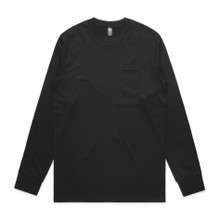 Classic Pocket L/S Tee – T Shirts – AS Colour – available in BLACK, WHITE – thumbnail 1 of 10