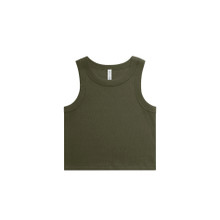 Wo's Organic Rib Crop Tank – Singlets – AS Colour – available in ARMY, BLACK, BONE, HAZY PINK and 3 more – thumbnail 1 of 28