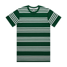 Classic Quad Stripe Tee – T Shirts – AS Colour – available in EMERALD/WHITE – thumbnail 1 of 5