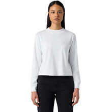 Wo's Mock L/S Tee – T Shirts – AS Colour – available in WHITE – thumbnail 8 of 9