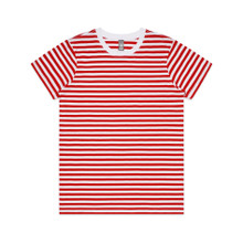 Wo's Maple Stripe Tee – T Shirts – AS Colour – available in WHITE/GREEN – thumbnail 8 of 9