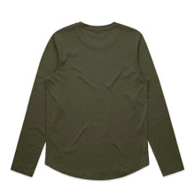 Wo's Curve L/S Tee – T Shirts – AS Colour – available in ARMY, BLACK, GREY MARLE, NAVY – thumbnail 2 of 11