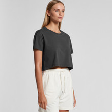Wo's Faded Crop Tee – T Shirts – AS Colour – available in FADED BLACK – thumbnail 4 of 8