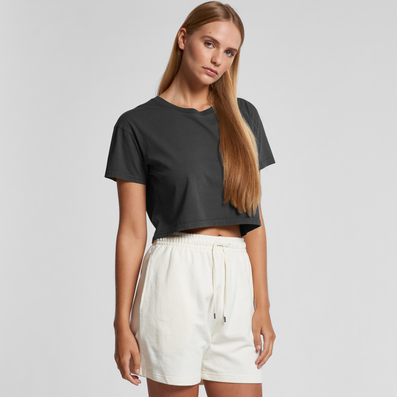 Wo's Faded Crop Tee | 4062F