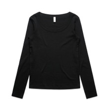 Wo's Organic Baby Rib L/S Tee – T Shirts – AS Colour – available in BLACK, WHITE – thumbnail 1 of 10