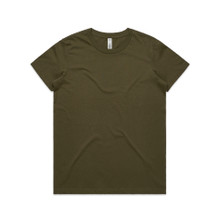Wo's Basic Tee – T Shirts – AS Colour – available in ARMY, BURGUNDY, PALE BLUE – thumbnail 1 of 11