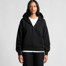 Wo's Relax Half Zip Hood – Hoodies – AS Colour – available in BLACK – thumbnail 8 of 8