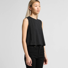 Wo's Martina Crop Tank – Singlets – AS Colour – available in BLACK, WHITE – thumbnail 4 of 10