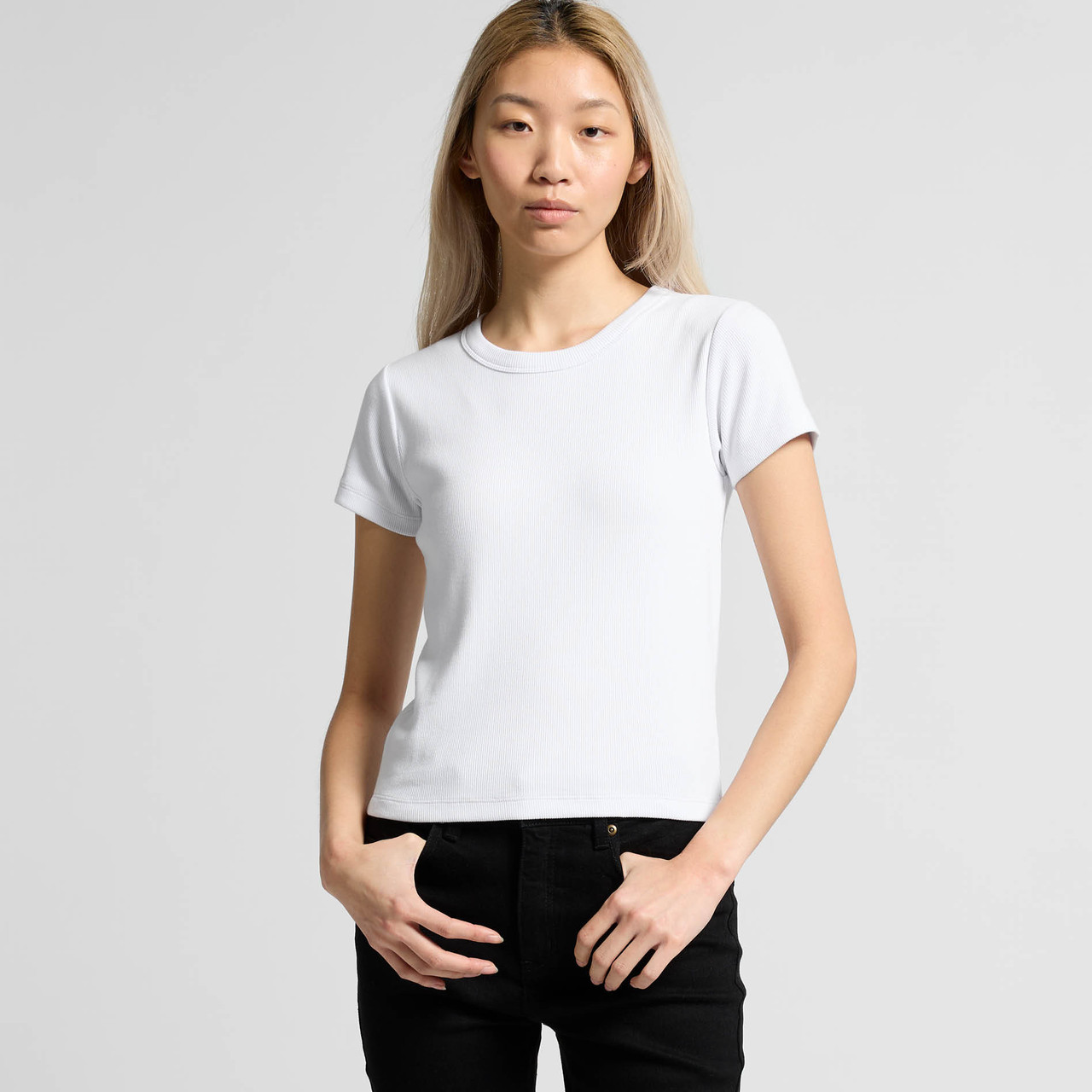 Wo's Organic Rib Tee | 4092G