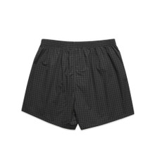 Boxer Check Shorts – Shorts – AS Colour – available in BLACK/COAL – thumbnail 1 of 5