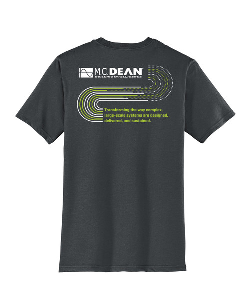 Men’s Cyber-Physical Race Track T-Shirt Charcoal Back