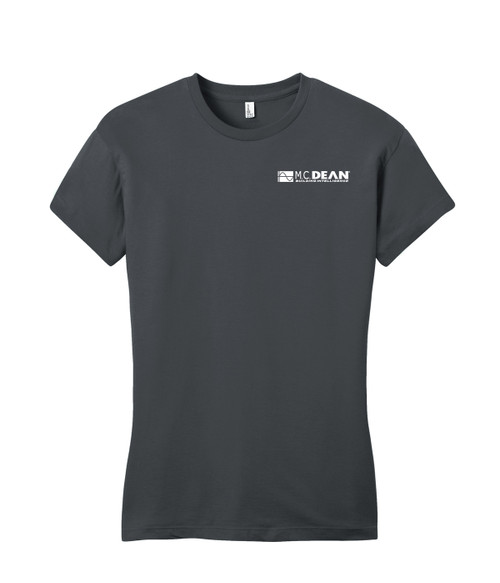 Women’s Cyber-Physical Race Track T-Shirt Charcoal Front