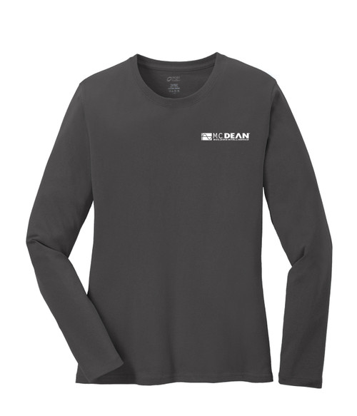 Women's 100% Cotton Long Sleeve Charcoal