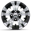 GTW Vampire 12x7 Machined Black Wheel
