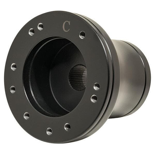 Steering Wheel Adapter, Black 5/6 Hole; Club Car Precedent