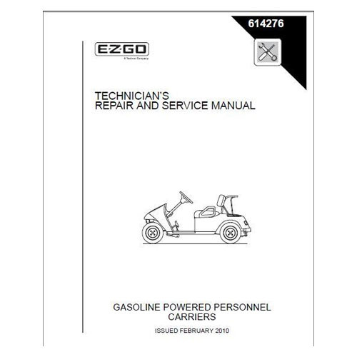 EZGO-2009-2013-Repair-&-Service-Manual-for-Gas-TXT-Freedom--Fleet-Golf-Vehicle