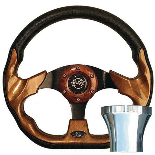 0008847_06-068-steering-wheel-kit-woodgrainrace-125-wchrome-adapter-yamaha