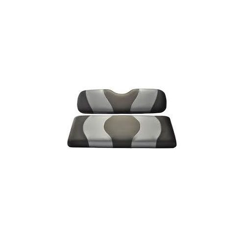 WAVE-FRONT-SEAT-COVER-Club-Car-Precedent-BLACK-DK-GRAY-CARBON